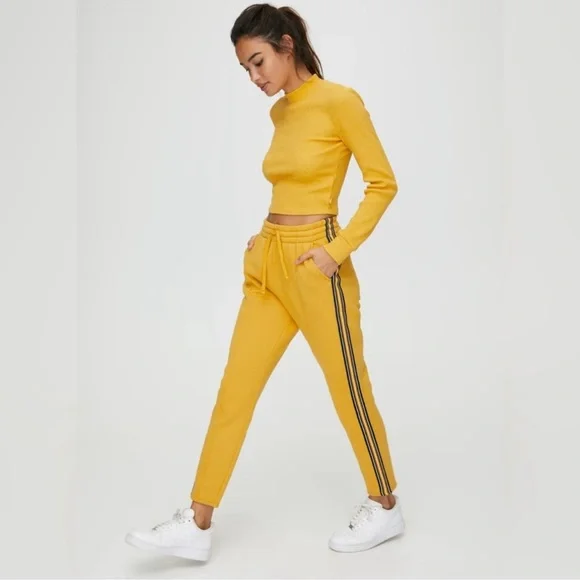 TNA Pants Jumpsuits Mustard Yellow Tna Aritzia Iconic Sweatpants Joggers Pants Poshmark